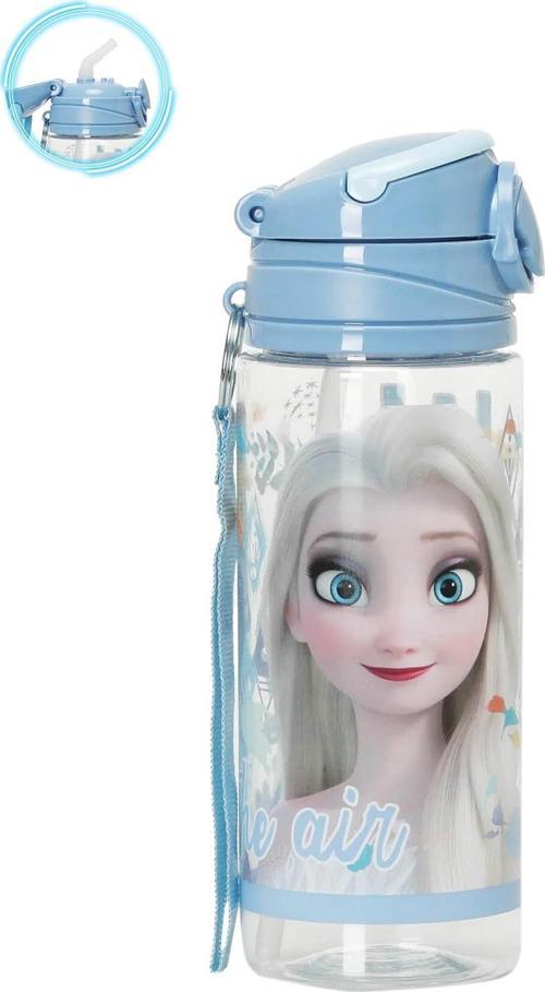 Elsa Suluk 500 Ml - Çocuk Suluk, Matara, Pipetli Suluk, Askılı Suluk Frozen Matara