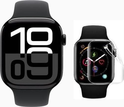 Apple Watch 10 46mm 2 Adet Uyumlu Şeffaf Ultra koruyucu Nano Jelatin