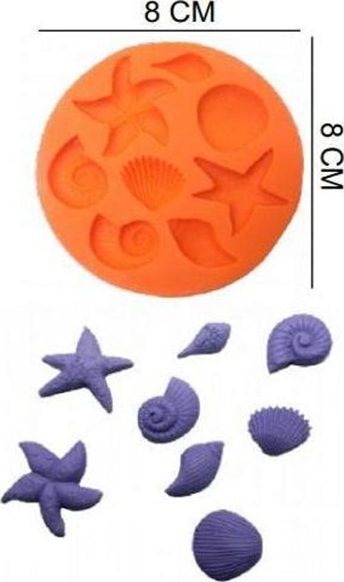 ŞEKER HAMUR KALIBI SİLİKON DENİZ KABUKLARI 8*8 CM