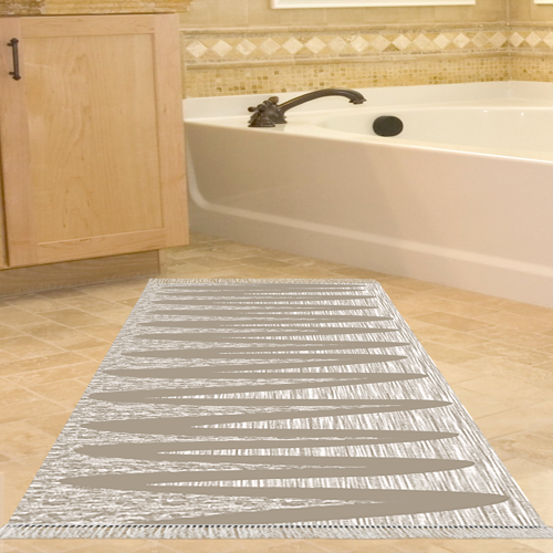 Kaymaz Taban Djt Banyo Halısı Trend Saçaklı Modern M5045 Kahve