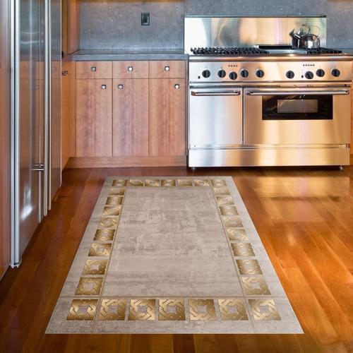 Kaymaz Taban Djt Mutfak Halısı Star Pamuk Modern 691M Gri