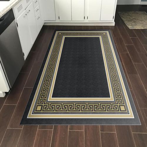 Kaymaz Taban Djt Mutfak Halısı Star Pamuk Modern M5140 Siyah