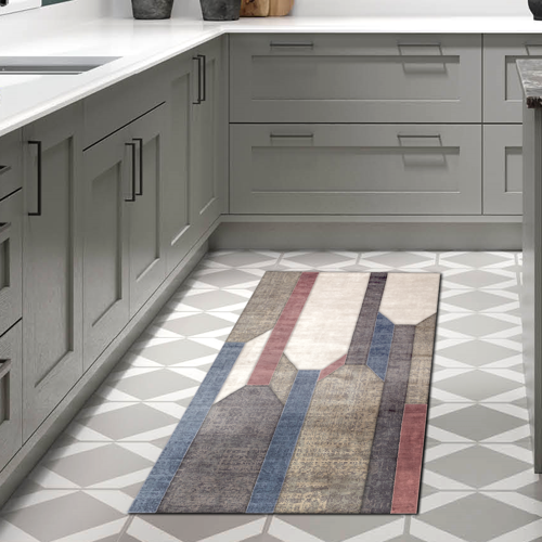 Kaymaz Taban Djt Mutfak Halısı Star Pamuk Modern S6505 Renkli