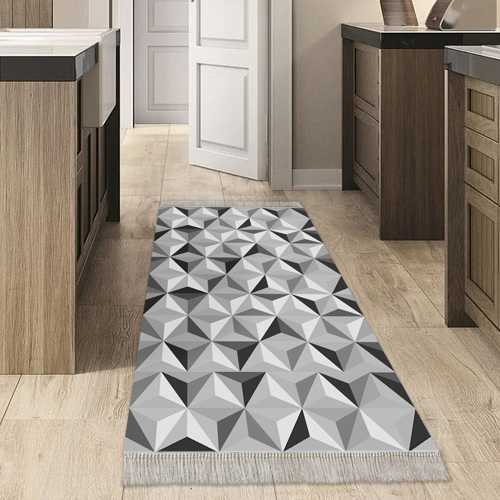 Kaymaz Taban Djt Mutfak Halısı Star Pamuk Saçaklı Modern 1944 Renkli