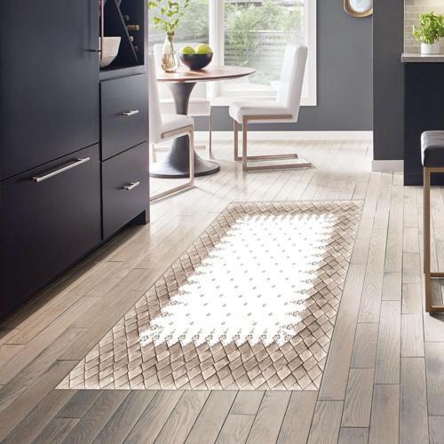 Kaymaz Taban Djt Mutfak Halısı Trend Modern 1529 Krem