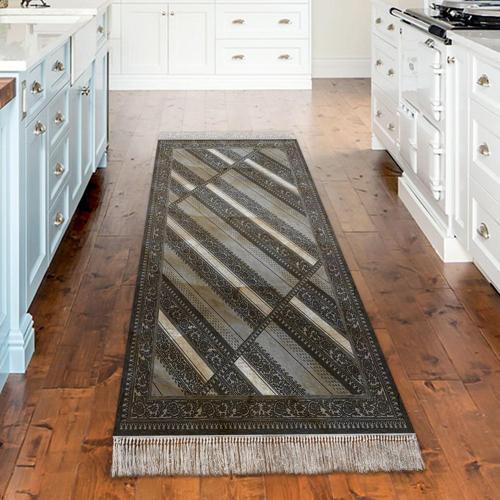 Kaymaz Taban Djt Mutfak Halısı Trend Saçaklı Modern 731 Kahve