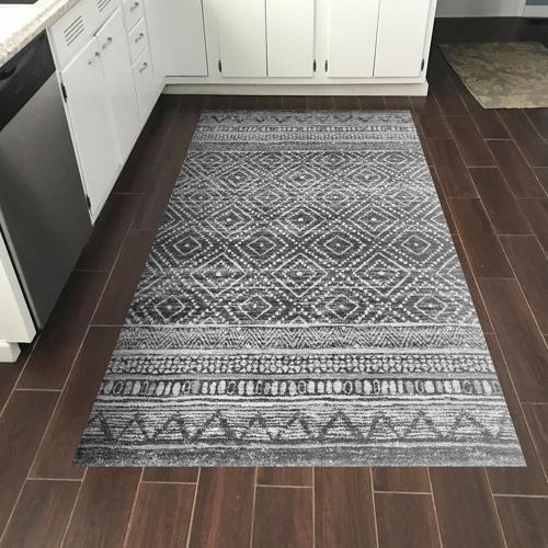 Kaymaz Taban Djt Mutfak Halısı Yıldız Deri İskandinav F5087 Kahve