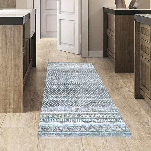 Kaymaz Taban Djt Mutfak Halısı Yıldız Deri İskandinav F5087 Kahve