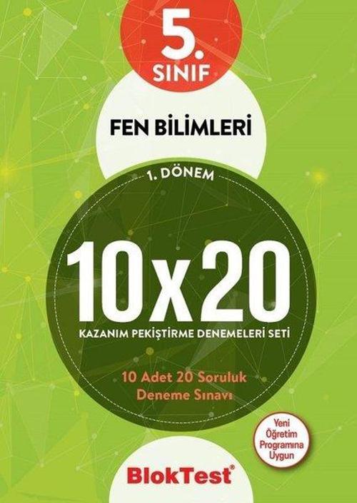 5.Sınıf 1.Dönem Fen Bilimleri 10x20 Kazanım Pekiştirme Denemeleri Seti