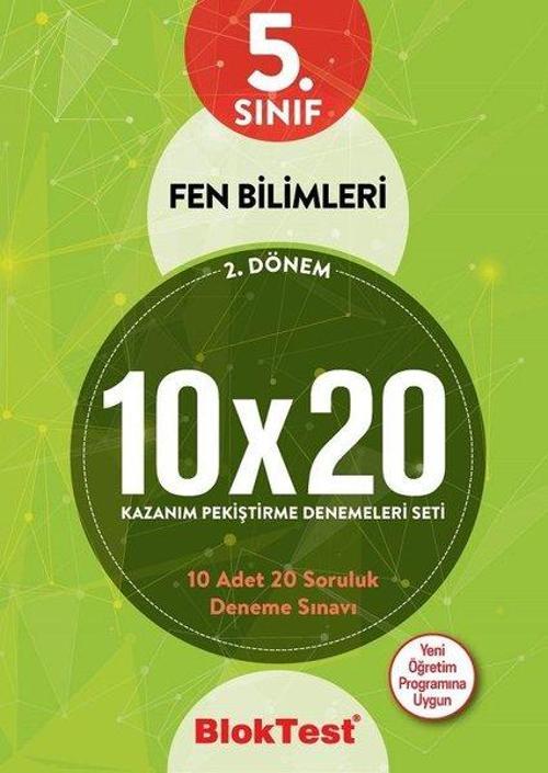 5.Sınıf 2.Dönem Fen Bilimleri 10x20 Kazanım Pekiştirme Denemeleri Seti