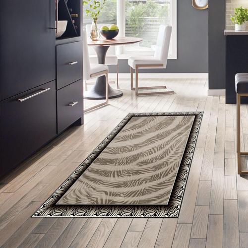 Kaymaz Taban Djt Mutfak Halısı Yıldız Deri Modern 1912 Gri