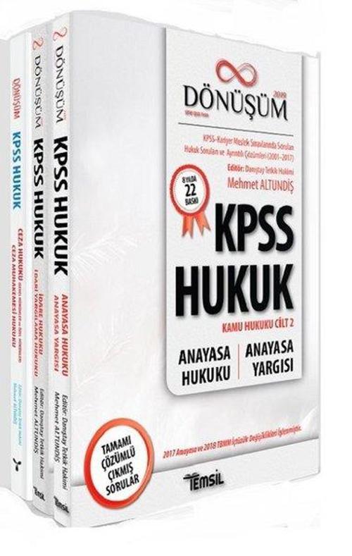 Dönüşüm KPSS-Cilt 2-Kamu Hukuku-3 Kitap Takım