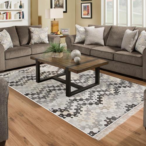 Kaymaz Taban Djt Salon Halısı Star Pamuk Saçaklı Modern 1675 Pembe