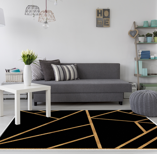 Kaymaz Taban Djt Salon Halısı Trend Modern 686M Gold