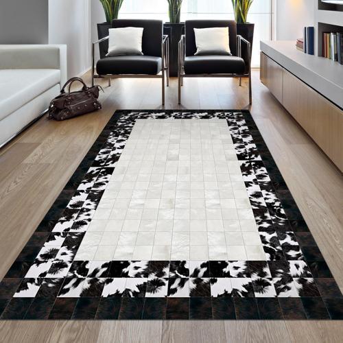 Kaymaz Taban Djt Salon Halısı Yıldız Deri Modern 1495 Siyah