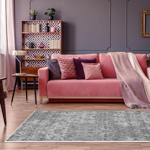 Kaymaz Taban Djt Salon Halısı Yıldız Deri Modern 1918 Gri