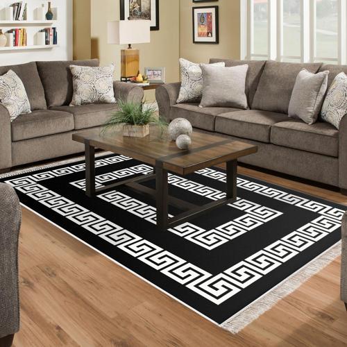 Kaymaz Taban Djt Salon Halısı Yıldız Deri Saçaklı Modern 650M