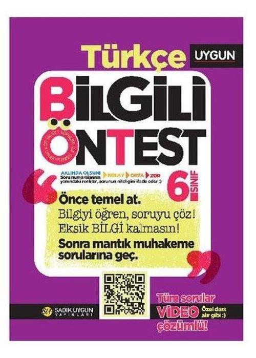 6.Sınıf Bilgili Ön Test Türkçe