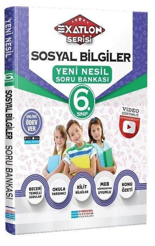 6.Sınıf Sosyal Bilgiler Video Çözümlü Soru Bankası - Exatlon Serisi