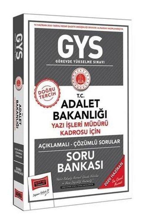 GYS T.C. Adalet Bakanlığı Yazı İşleri Müdürü Kadrosu İçin Açıklamalı Soru Bankası