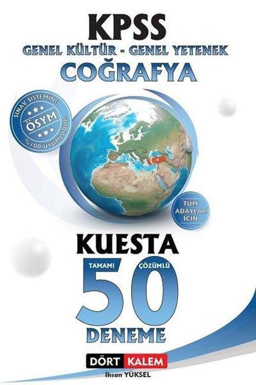 KPSS Genel Kültür - Genel Yetenek Coğrafya Kuesta Tamamı Çözümlü 50 Deneme