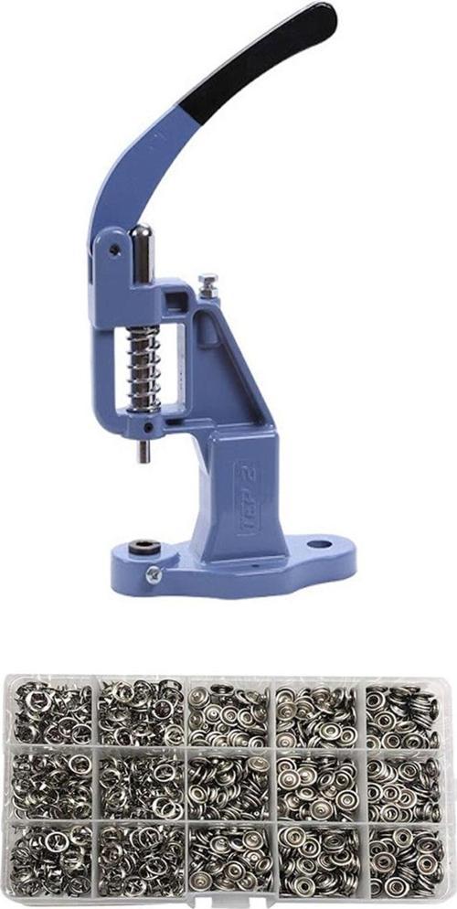 10.5 Mm 200 Set Metal Çıt Çıt Ve El Presi Takma Çakım Komple Seti