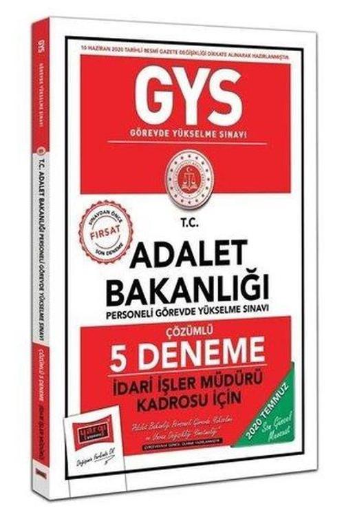 GYS T.C. Adalet Bakanlığı İdari İşler Müdürü Kadrosu İçin Çözümlü 5 Deneme