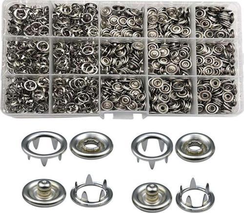 200 Set 10.5 Mm Metal Çıt Çıt Ve Saklama Kutusu