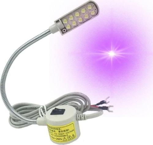 Dikiş Makinesı Spiral Mıknatıslı Uv Led Mor Işık 10 Led Lamba