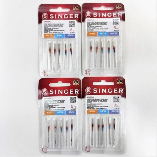 4 Paket Dikiş Makinesi Iğnesi Karışık Paket- 12-14-16 (1 Pakette 2Adet12- 2Adet14- 1Adet16No)