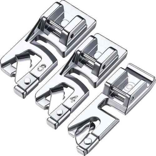 Aile Dikiş Makinası Kıvırma Ayak Seti - 2Mm 4Mm 6Mm Ayak Tutucu Dahil