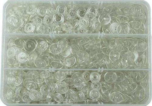 Plastik Şeffaf Çıt Çıt Düğme 100 Set 12.5 Mm