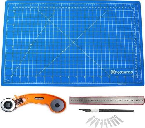 A2 Mavi 60X45Cm Çift Taraflı Kesim Altlığı Hobi Cutting Mat Set