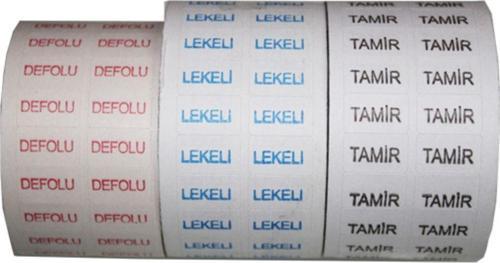 Tamir Lekeli Yapışkanlı Kontrol Etiketi 3 Lü Set