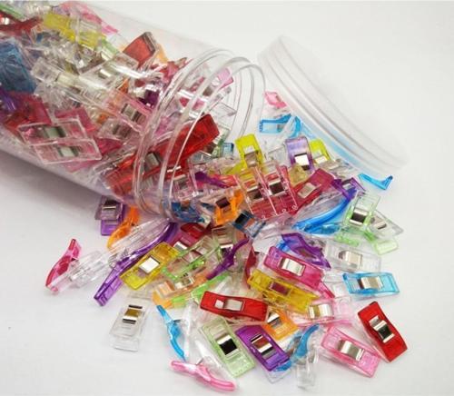 Dikiş Nakış Kumaş Kağıt Maşası Plastik Klips Tutucu Mandal 120 Ad