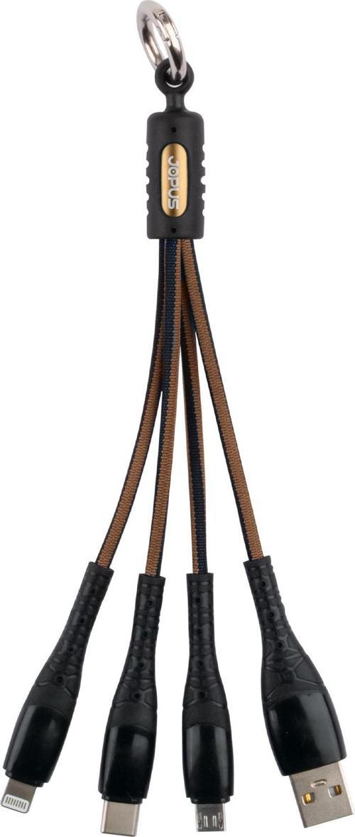 Micro / Type C / Lightning JO-SK01 Şarj Kablosu Yeşil