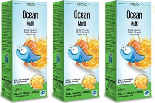 Ballı Portakallı Multi Balık Yağı Şurup 150 Ml 3'Lü Paket