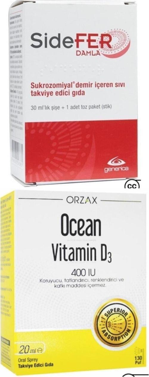 Damla 30 Ml Ve Ocean Vitamin D3 400Iu Sprey 20Ml