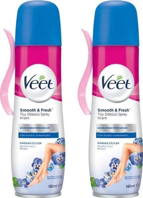 Tüy Dökücü Sprey Bacak & Vücut Bölgesi Hassas Ciltler 150 Ml 2 Adet