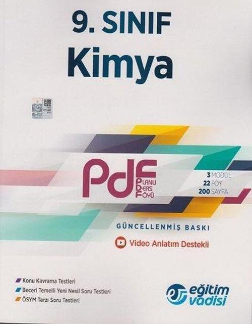 9.Sınıf Kimya  Pdf Planlı Ders Föyü Video Anlatım Destekli