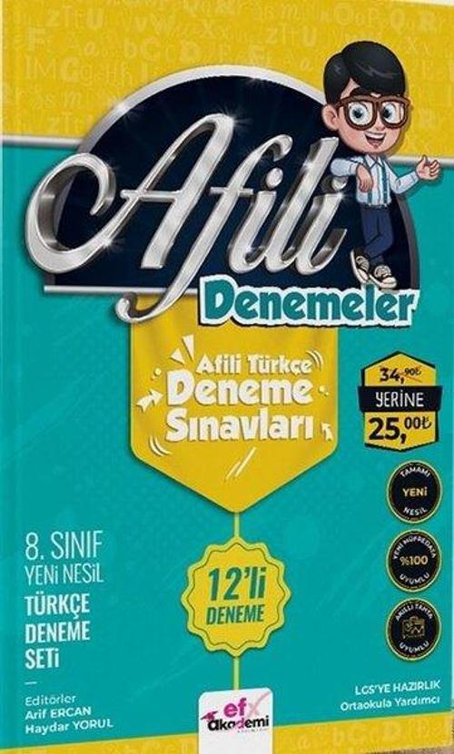 8.Sınıf Afili Denemeler - Afili Türkçe Deneme Sınavları - 12'li Deneme