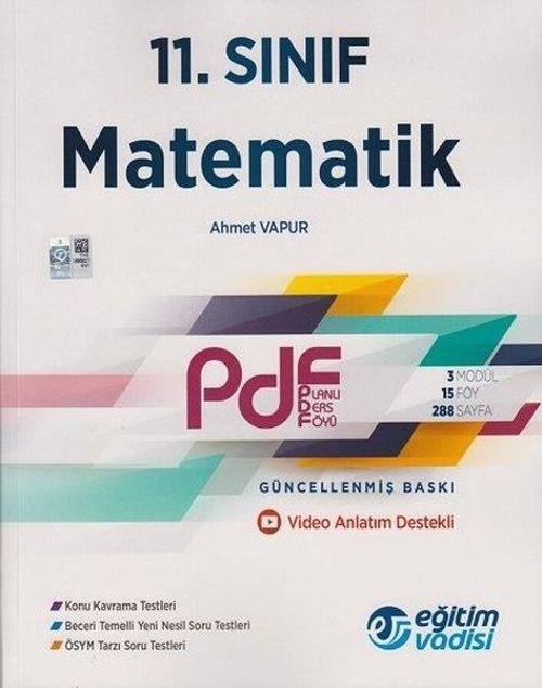 11.Sınıf Matematik  Pdf Planlı Ders Föyü Video Anlatım Destekli