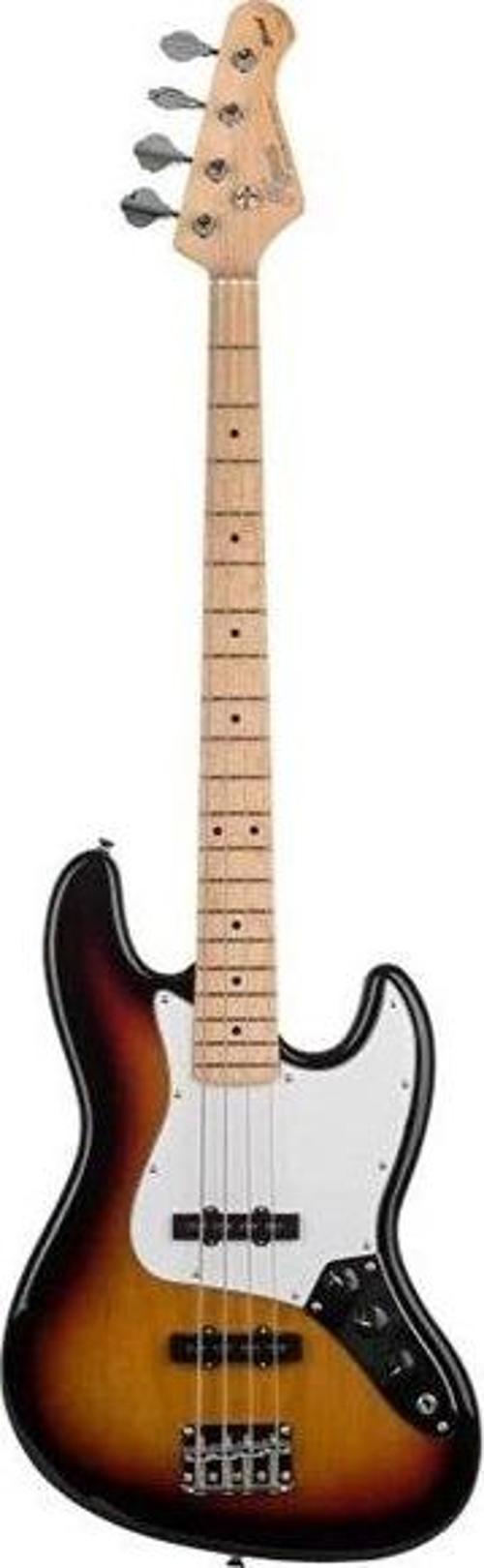 KJB-ALDJJ-GMN-3TS Jazz Bass Akçaağaç Klavye Sunburst Bas Gitar
