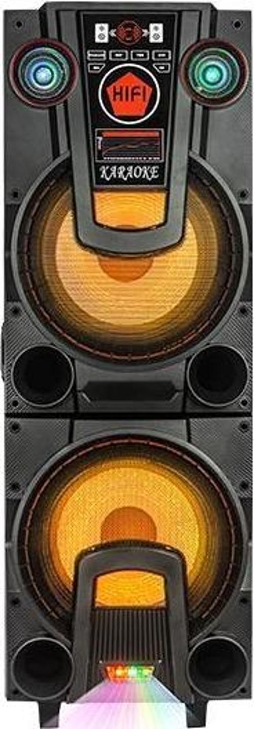 Kolav-1044A Mikrofonlu Kumandalı Rgb Ledli Taşınabilir Bluetooth Hoparlör Usb-Tf-Fm Radyo Siyah