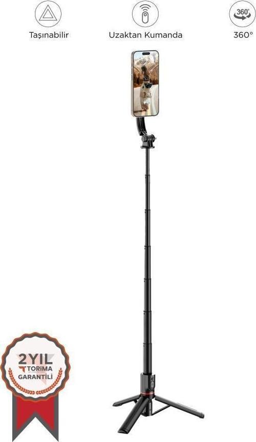 L20 Çok Amaçlı Tripod Kumandalı Selfie Çubuğu Siyah