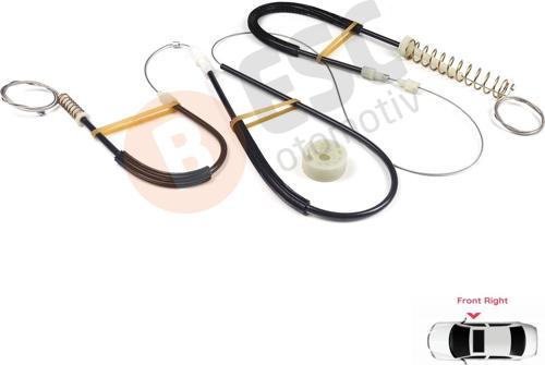 VW EOS 1F7 1F8 2006-2015 2-Kapı Coupe Convertible 1Q0837462 İçin Elektrikli Sağ Cam Kriko Tamir Seti