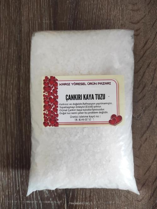 ÇANKIRI KAYA TUZU-(10 KG) DEĞİRMENLİK KATKISIZ VE DOĞAL İRİ KRİSTAL TUZ