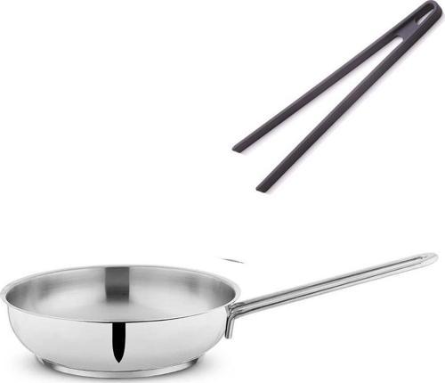 Çelik Tava 28 CM Ve Silikon Maşa