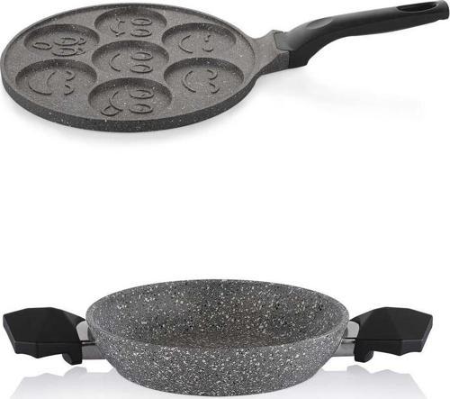 Granit 20 CM Sahan ve Emojili Pankek Tavası 26 CM