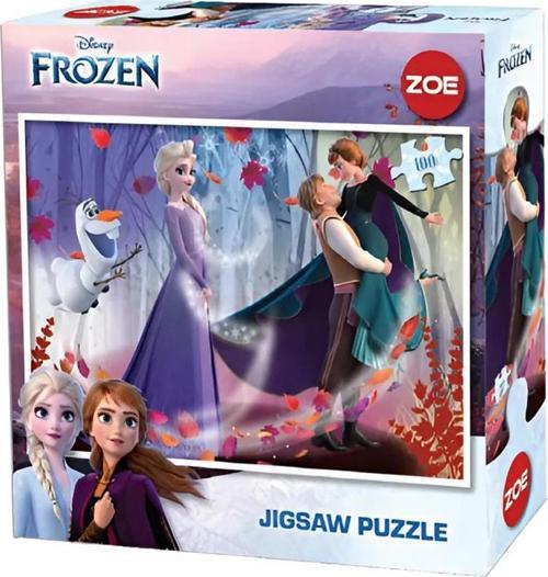 Disney Frozen Lisanslı Puzzle 100 Parça Elsa Yapboz Mor